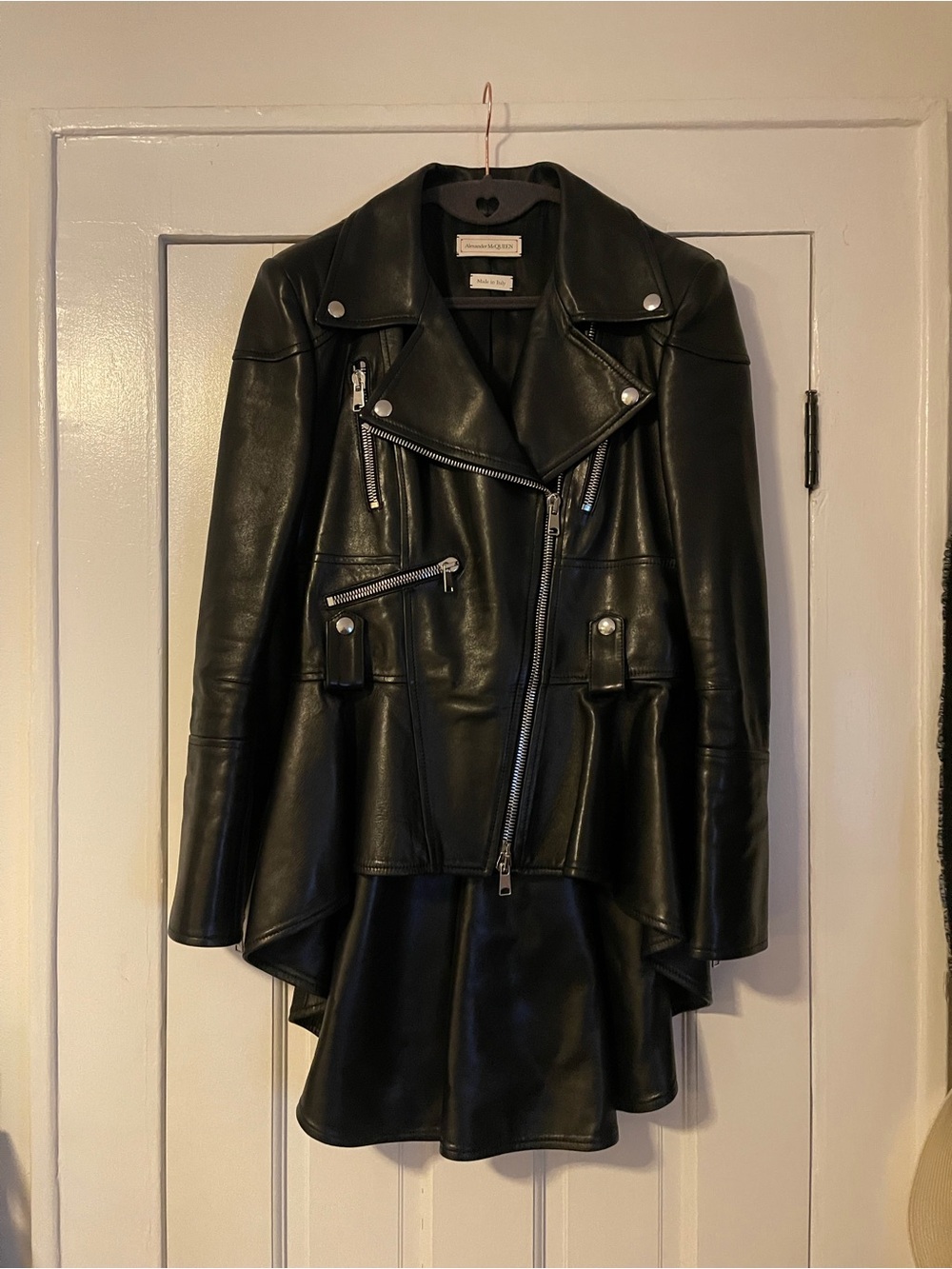 Alexander McQueen Leather Peplum sz46